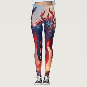 Leggings Roi Démon : Art de l'Ombre du Dragon Éternel