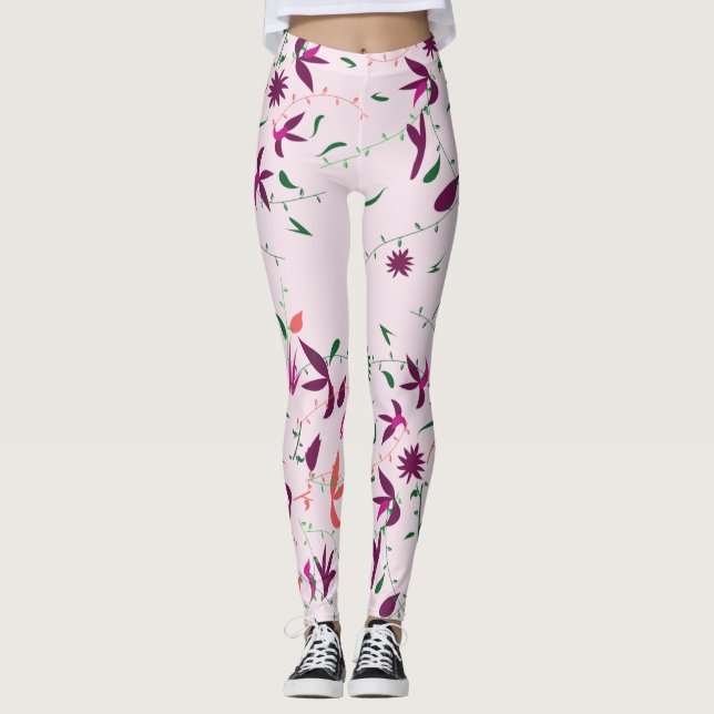 Leggings Romance du printemps (Devant)