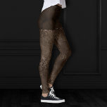 Leggings Romance en bronze de minuit | Satiny Grunge Damask<br><div class="desc">Le grunge sophistiqué des années 90 est tout grandi avec ce damas rose satiné, velours luxueux et faux parties scintillant foncé, dans une tonalité de bijou sombre et une palette de teintes sombres. Cette texture vintage mélangée unisex des années 1990, moyenne et abstraite, ajoute une parfaite pop de couleur et...</div>