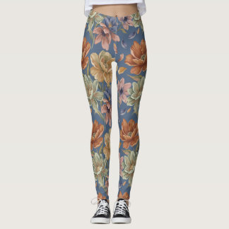 Leggings Romantic Cottage Flowers