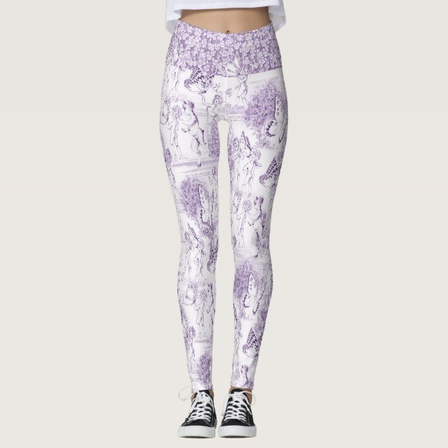 Leggings Romantique Indigo Rococo Art Style Élégant Cadeau (Devant)