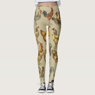 Leggings Rooster Poulet de la ferme Pays Animal