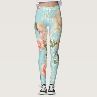 Leggings Rose aquarelle délicat