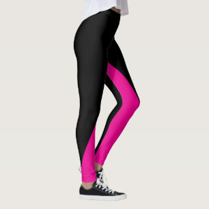 Leggings Rose chaud avec couleur personnalisée