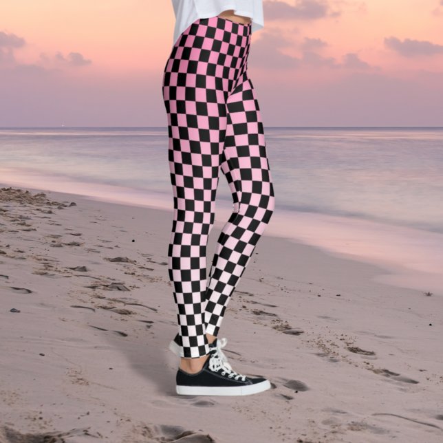Leggings Rose Clair à Carreaux (Créateur téléchargé)