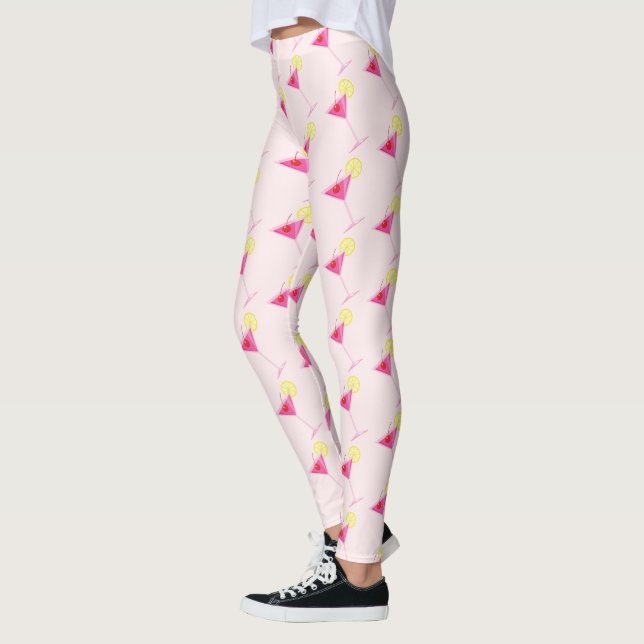 Leggings rose cocktail féminin (Gauche)