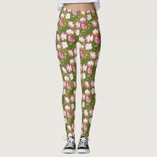 Leggings rose de chien romantique à main