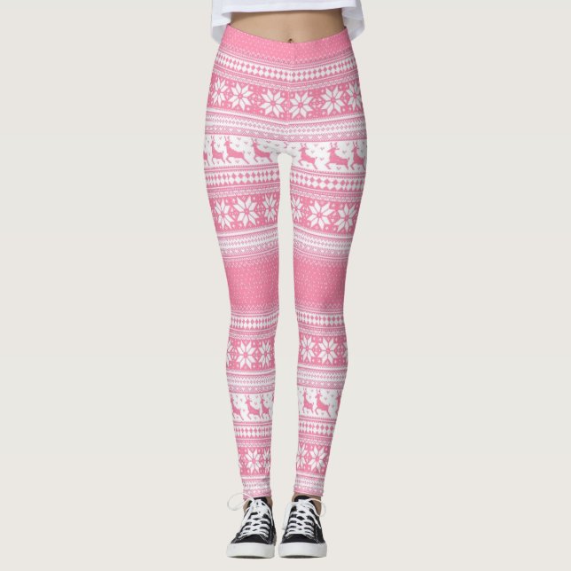 Leggings Rose de Noël (Devant)