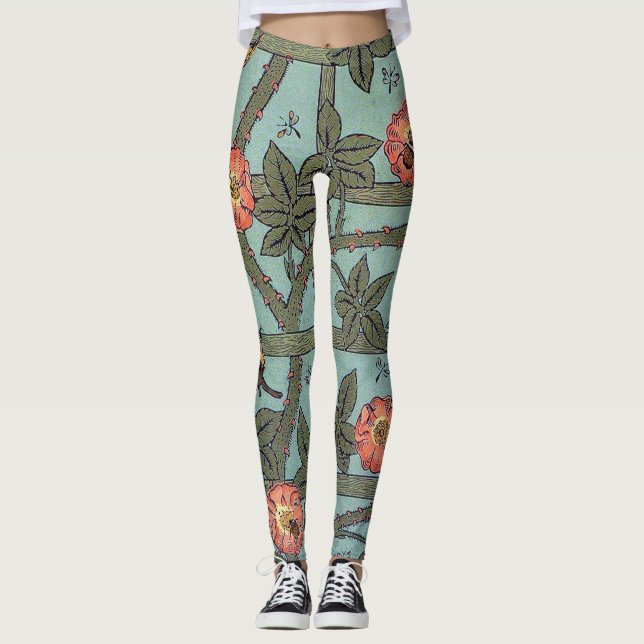 Leggings Rose d'Escalades & Petit Oiseau, William Morris (Devant)