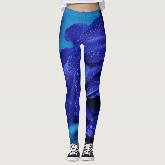 Leggings Rose Dewdrop bleu (Devant)