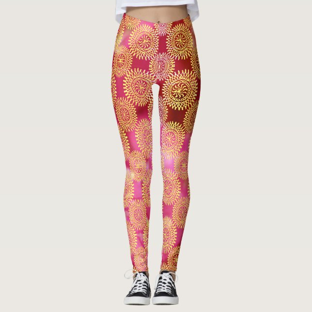 Leggings Rosé doré (Devant)
