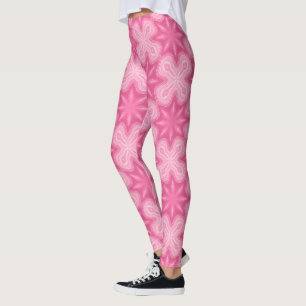 Leggings Rose Et Blanc