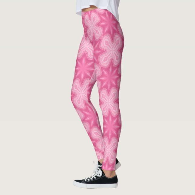 Leggings Rose Et Blanc (Gauche)