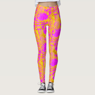 Leggings rose et jaune
