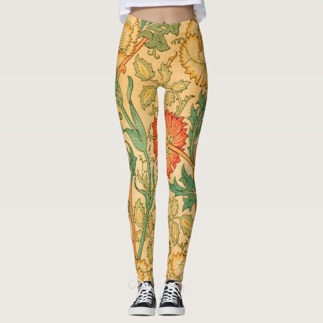 Leggings Rose et Rose par William Morris (Devant)
