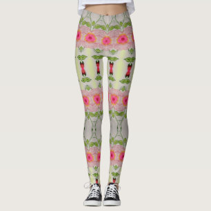 Leggings Rose et vert citron vert