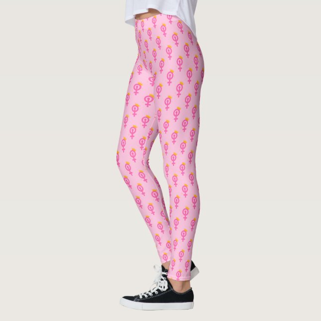 Leggings Rose Féministe (Gauche)