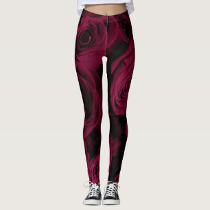 Leggings Rose foncé magenta rouge bordeaux