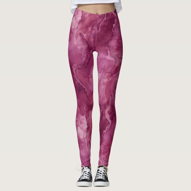 Leggings Rose framboise (Devant)