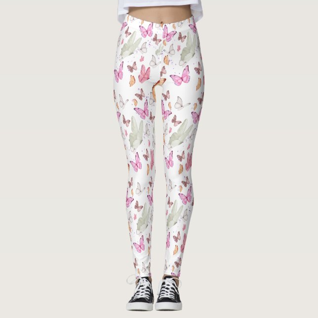 Leggings rose gold butterfly (Devant)