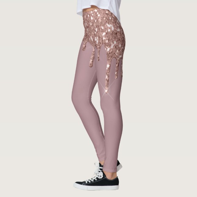 Leggings Rose Gold Glam Parties scintillant Sparkle Drivers (Gauche)