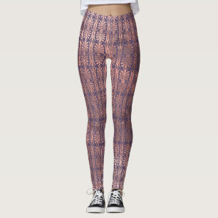 Leggings Rose Gold Glamour et Lavande Art Déco