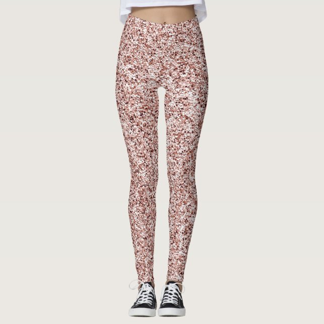 Leggings Rose Gold Heart Clipart Cute Heart Parties scintil (Devant)