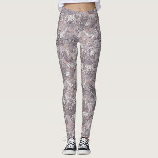 Leggings rose lily raisin