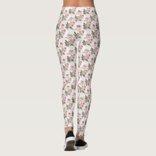Leggings Rose, moderne, floral, moderne, tendance, vintage,