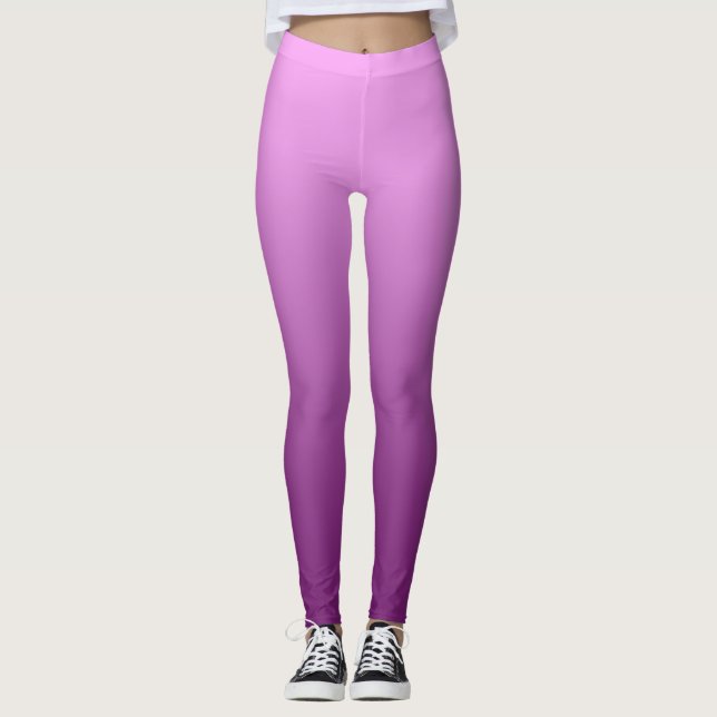 Leggings Rose neutre et lisse (Devant)