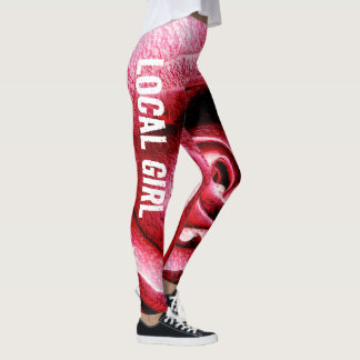 LEGGINGS ROSE PEINTE FILLE LOCALE