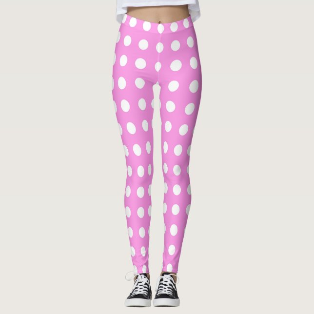 Leggings Rose - Pointe un point design (Devant)