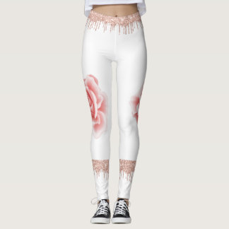 Leggings Rose rose étincelant