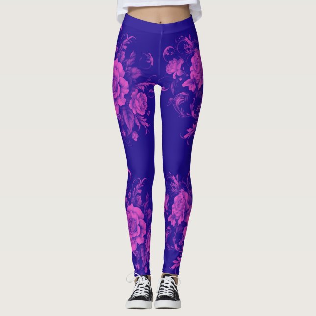 Leggings Rose rose sans couleur (Devant)