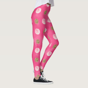 Leggings rose roses or Floral rose chaud