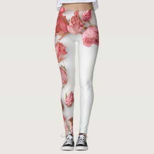 Leggings Rose rouge sur vos vêtements