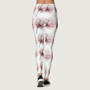 Leggings rose vintage, élégant, chic, beau, romantique