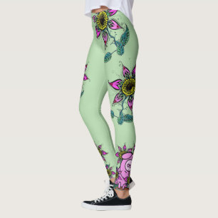 Leggings roses