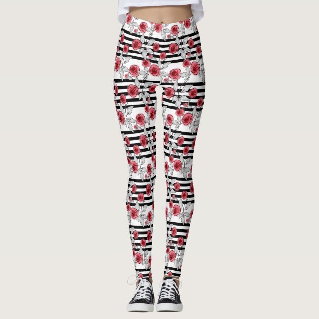 Leggings Roses aquarelle (Devant)