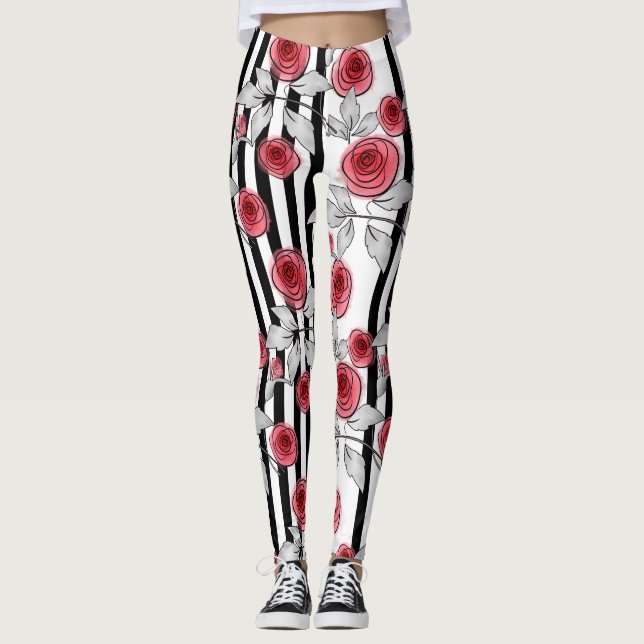 Leggings Roses aquarelle (Devant)