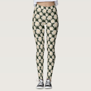 Leggings Roses blanches
