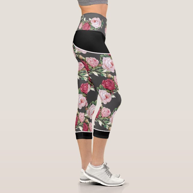 Leggings roses - Capri (gris foncé) (Droite)