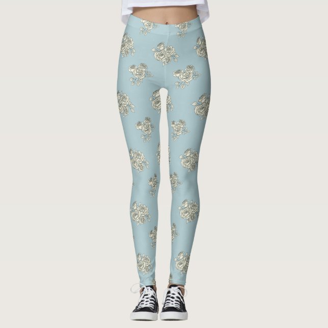 Leggings Roses délicats (Devant)