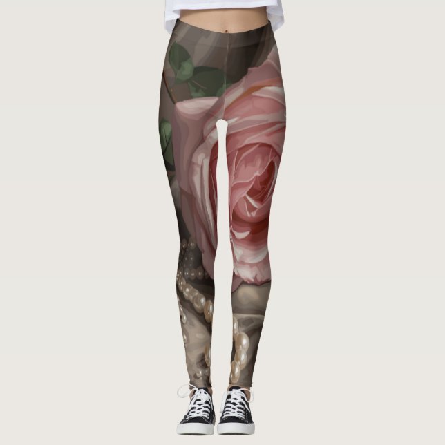 Leggings Roses en Silken (Devant)
