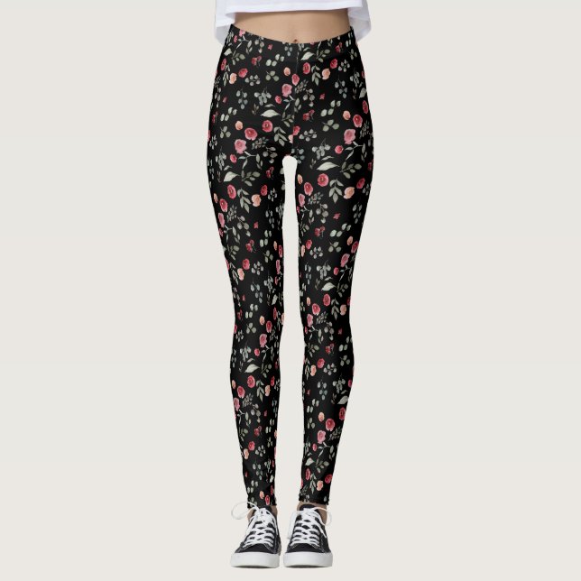 Leggings Roses épars (Devant)