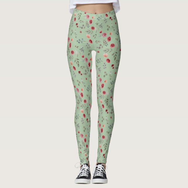 Leggings Roses épars (Devant)