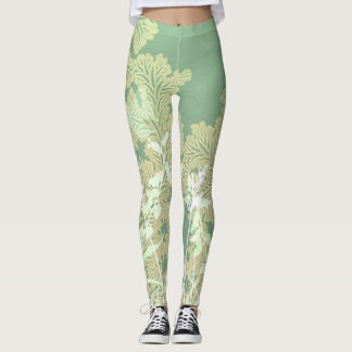 Leggings Roses floral vert rouge Jeggings lifewomenstyle
