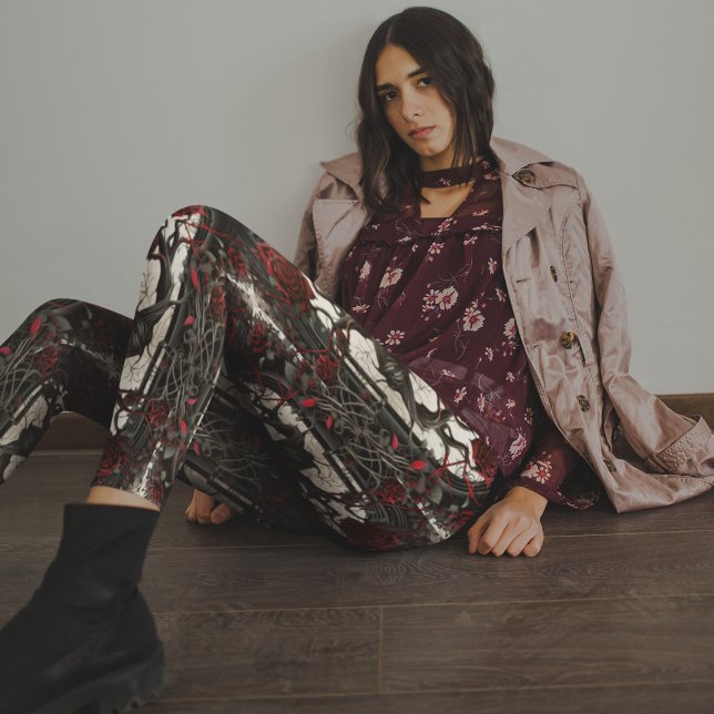 Leggings Roses gothiques - Amusants (Créateur téléchargé)