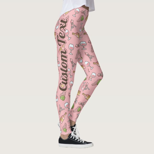 Leggings roses Motifs de vin (Droite)