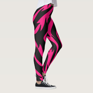Leggings roses pour femmes, mignonnes roses et noi